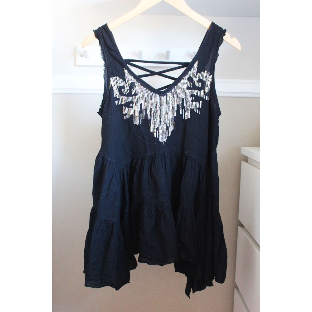 Free People - Black sequin Tunic
